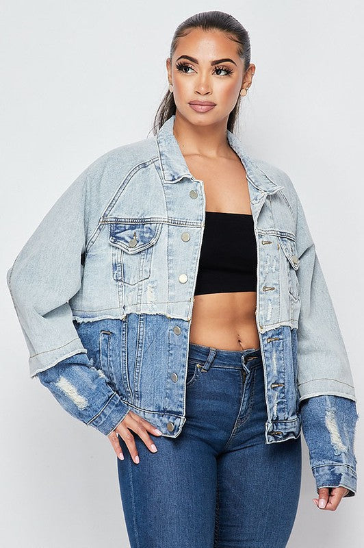 Double Denim Jacket Rag Muffin