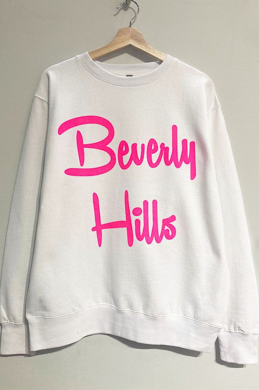 Long Sleeve Crew Neck Tee - Pink / White Pacsun Graphic - Size M