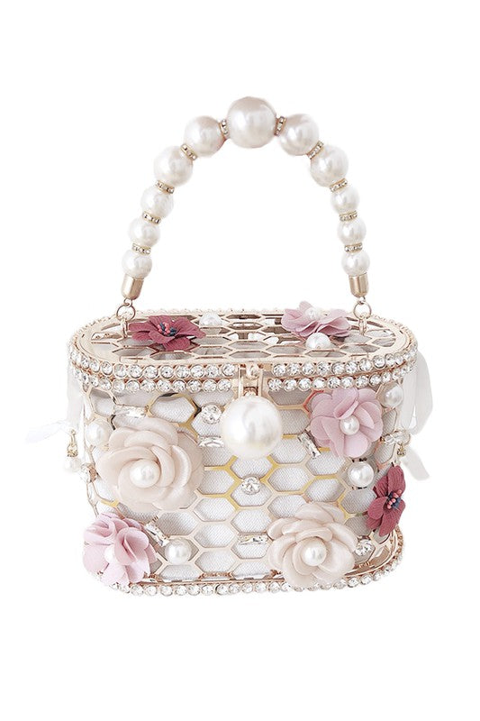 Floral Pearl Basket Bag – Rag & Muffin