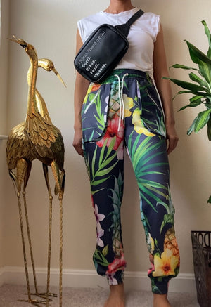 Tropical Print Jogger Pant