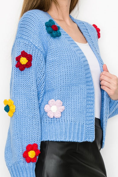 3D Flower Applique Cardigan – Rag & Muffin